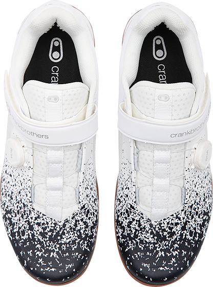 CRANKBROTHERS Mallet BOA® Clip-In Shoes - Black/White Splatter - US 12.5 MAB11020S-12.5