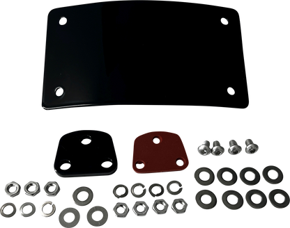 DK CUSTOM PRODUCTS License Plate Kit - Curved - Black - Harley-Davidson® DK-LPR-LP-LD