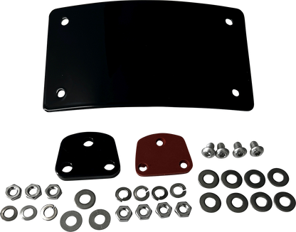 DK CUSTOM PRODUCTS License Plate Kit - Curved - Black - Harley-Davidson® DK-LPR-LP-LD