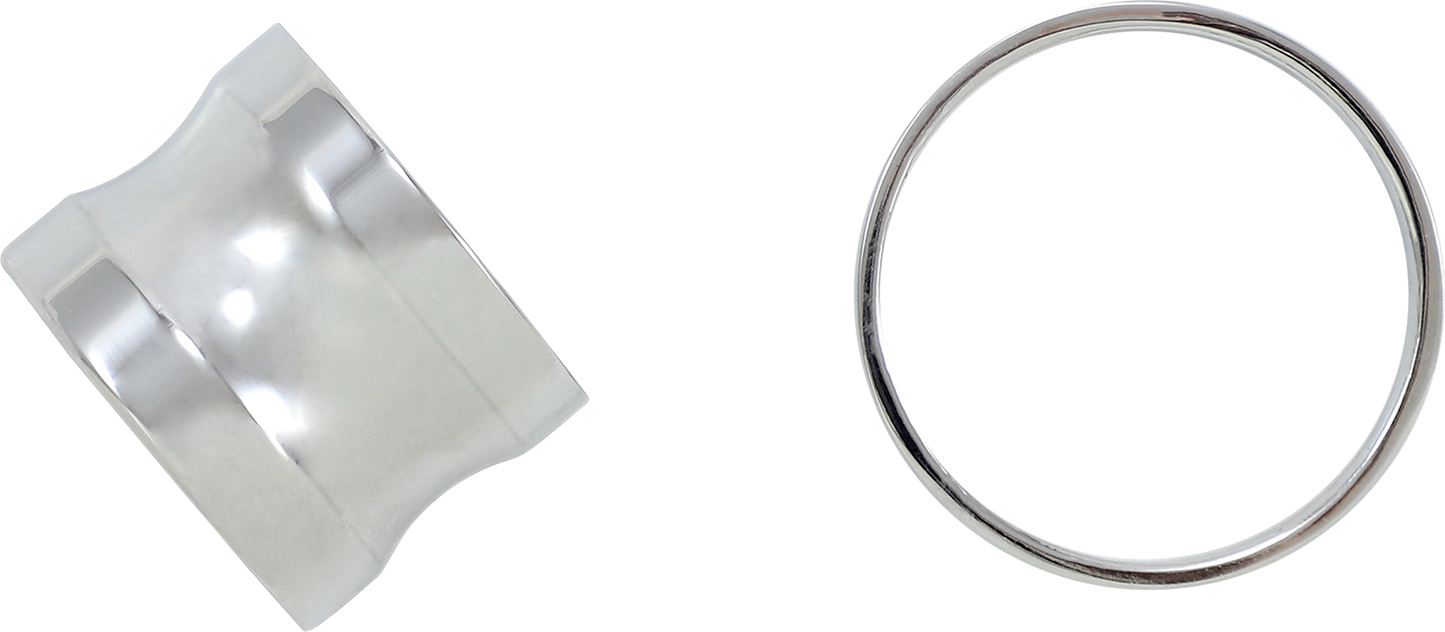 COVINGTONS Axle Spacers - Smooth - Chrome - with ABS - Pair C0008-C