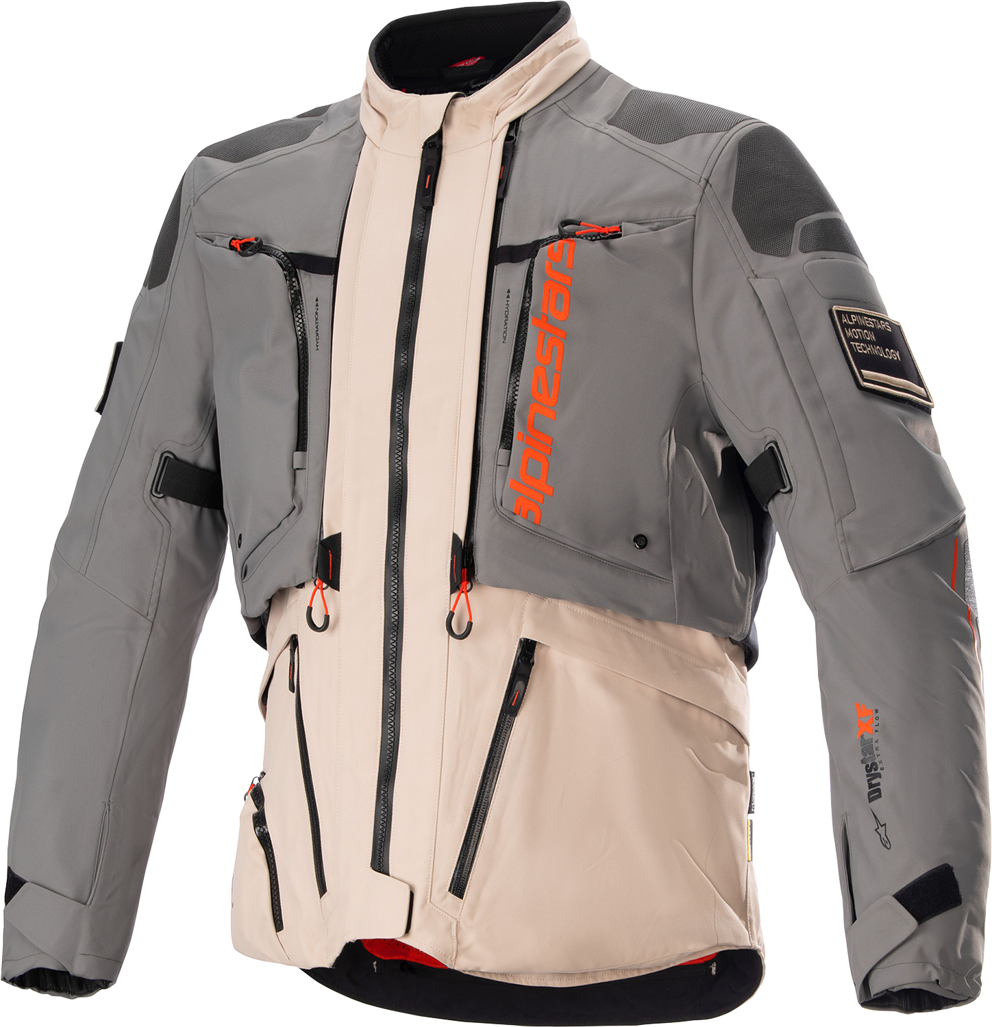 ALPINESTARS AMT-10R Drystar® XF Jacket - Fur Gray/Pale Brown/Spicy Orange - Large 3209623-9684-L