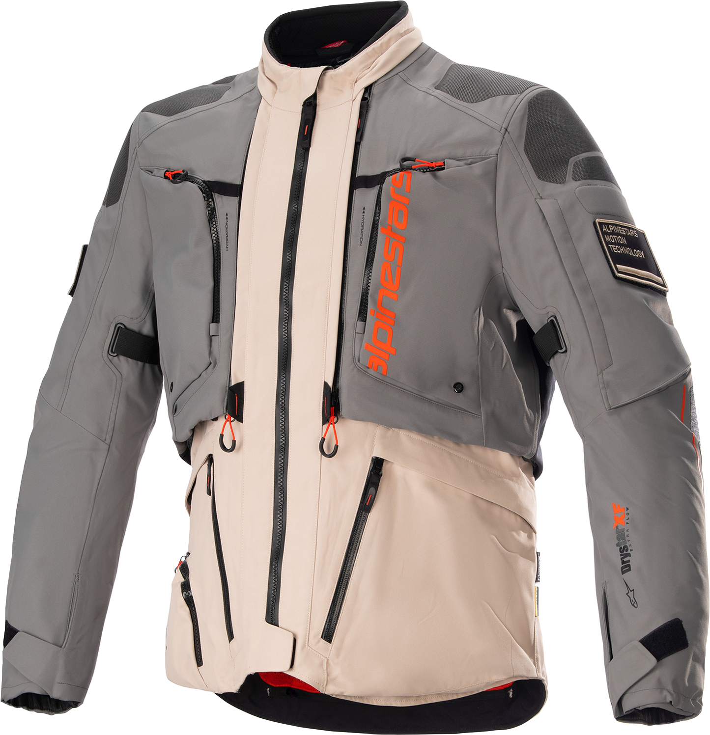 ALPINESTARS AMT-10R Drystar® XF Jacket - Fur Gray/Pale Brown/Spicy Orange - 4XL 3209623-9684-4X
