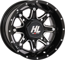 HIGH LIFTER Wheel - HL4 - Front/Rear - Gloss Black w/Machined - 12x7 - 4/137 - 4+3 (+10 mm) 12HL04-1137
