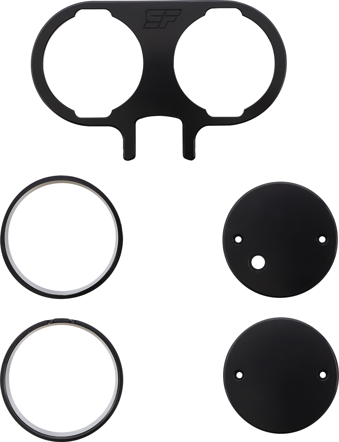 SLYFOX Gauge Mount - Dual - Black - Dyna TM-SLY26