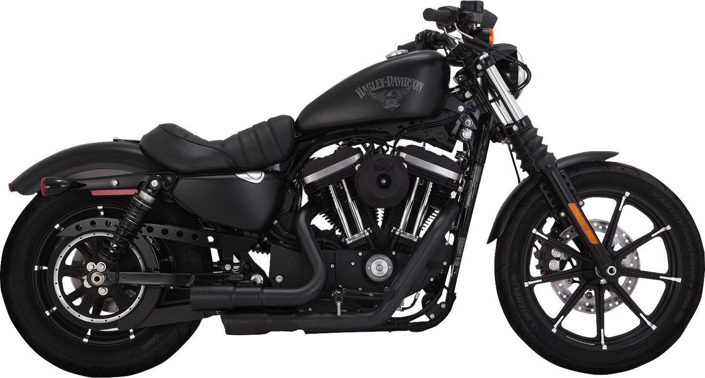 VANCE & HINES 2-into-2 Mini Grenades Exhaust System - Black 46374