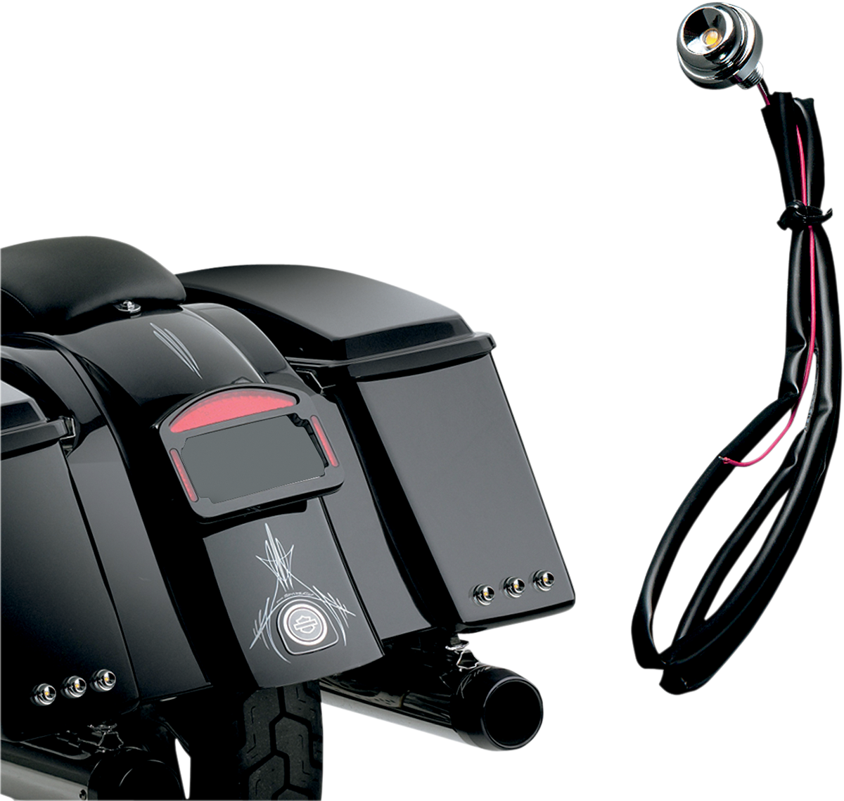 CYCLE VISIONS Lucifer Light - Chrome/Red CV-4540