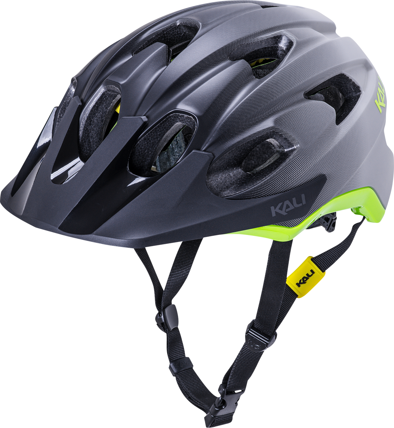 KALI Pace Helmet - Fade - Black/Gray/Fluorescent Yellow - S/M 0221722116