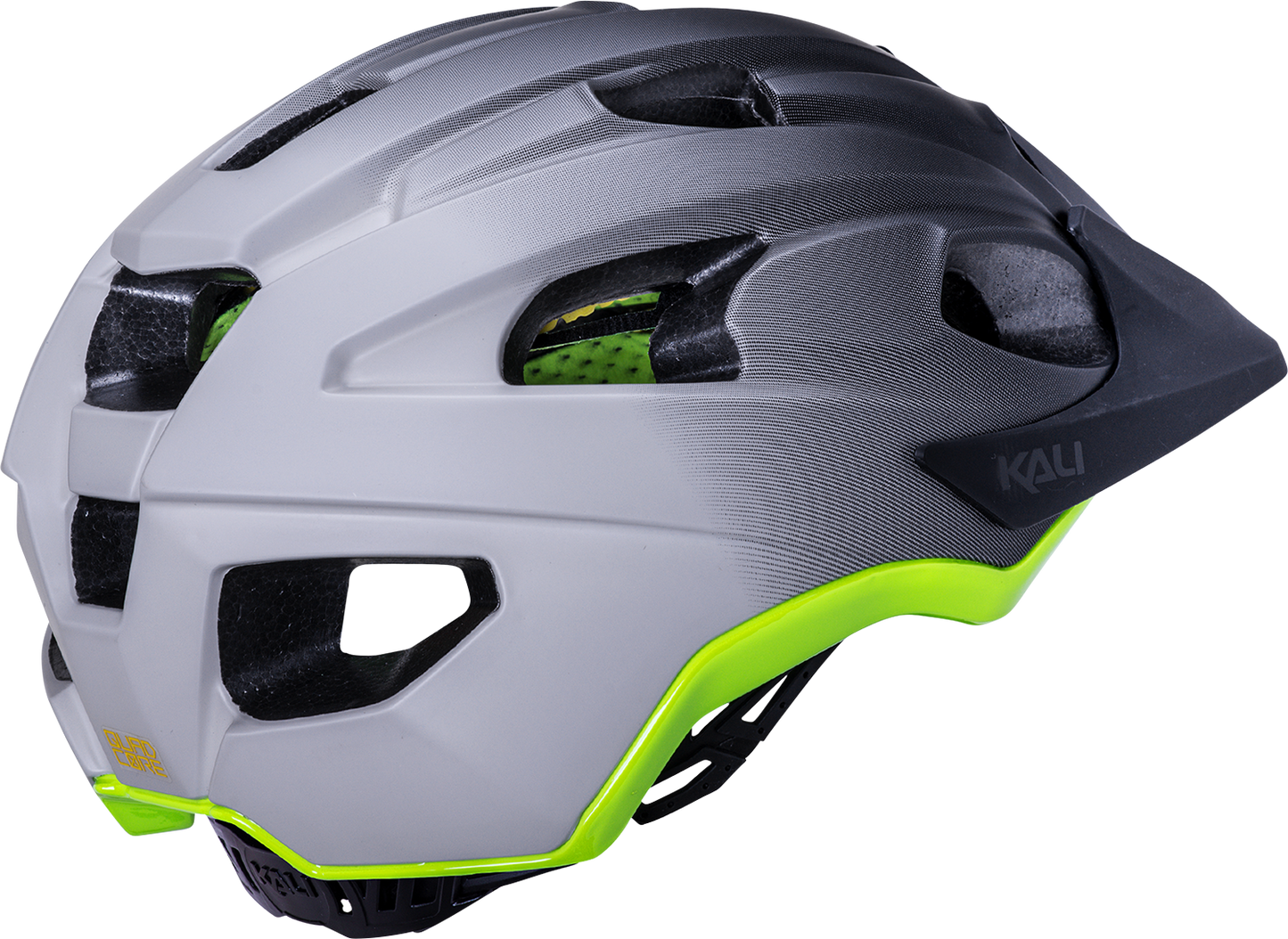 KALI Pace Helmet - Fade - Black/Gray/Fluorescent Yellow - S/M 0221722116