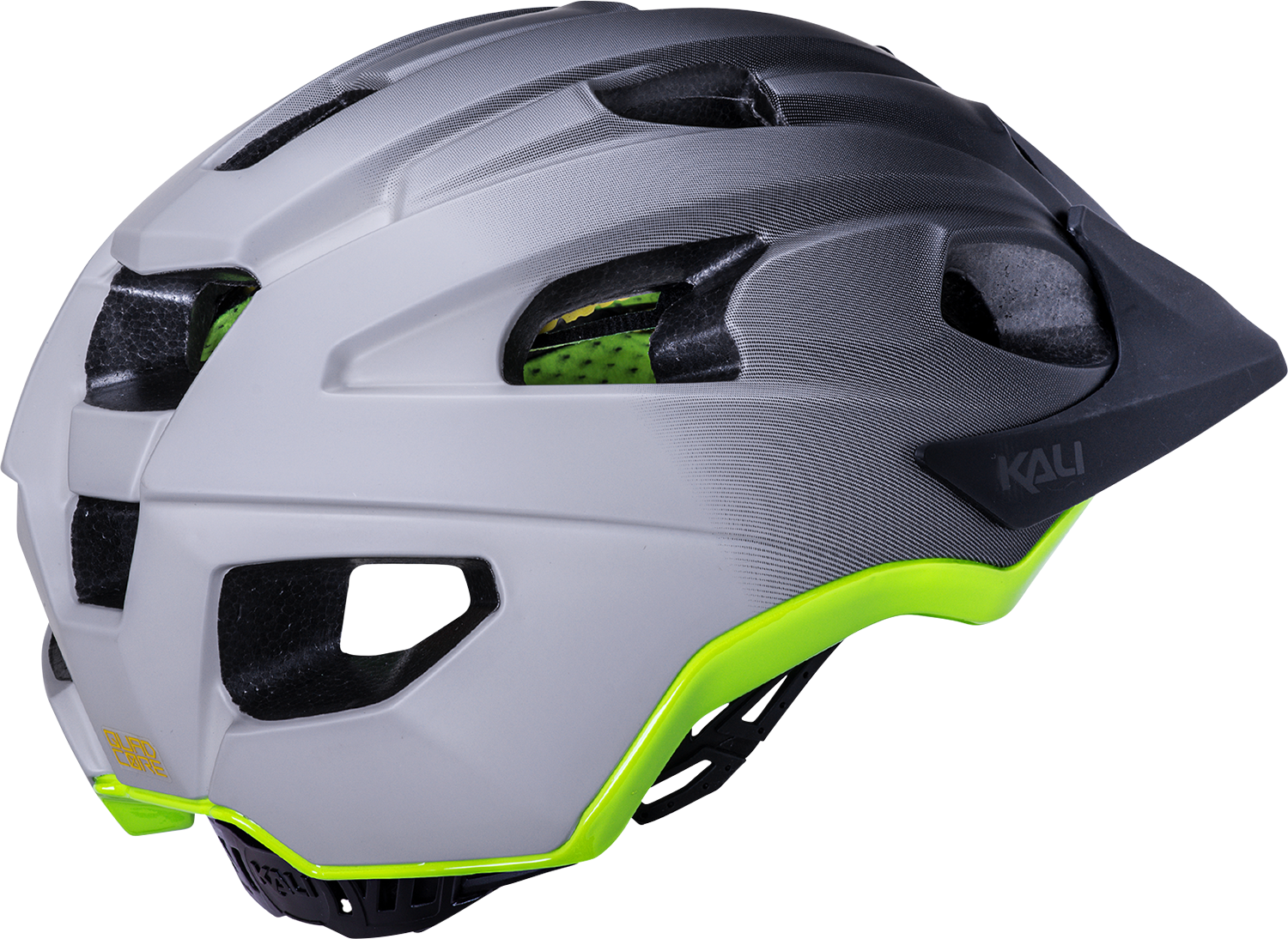 KALI Pace Helmet - Fade - Black/Gray/Fluorescent Yellow - S/M 0221722116