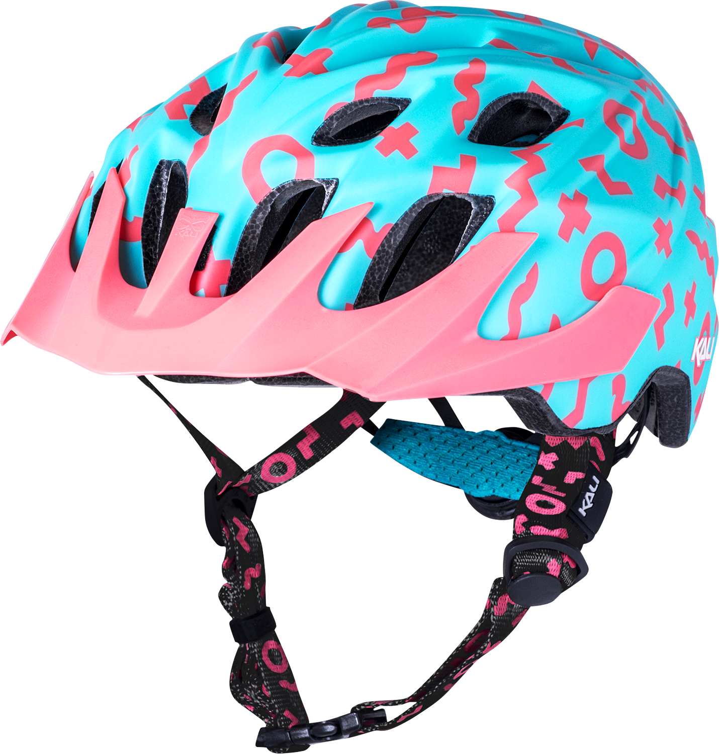 KALI Youth Chakra Plus Helmet - Zwiggles - Matte Seafoam/Salmon 0221421212