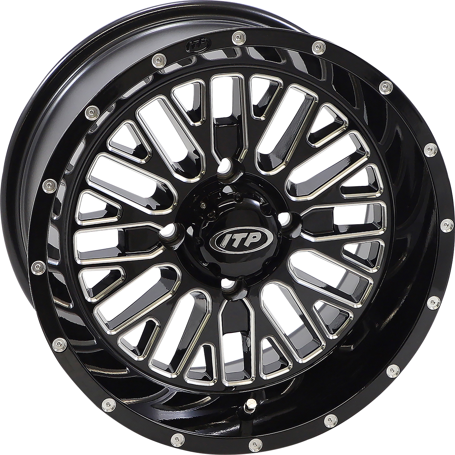 ITP Wheel - Momentum - Front/Rear - Black/Milled - 14x7 - 4/110 - 4+3 (+10 mm) 1422734731B
