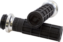 ODI Hart-Luck Signature V-Twin Lock-On™ Grips - TBW - Black/Silver V31HTW-BB-S