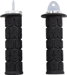 ODI Rogue ATV/PWC Grips - Black/Silver J33RGB-S