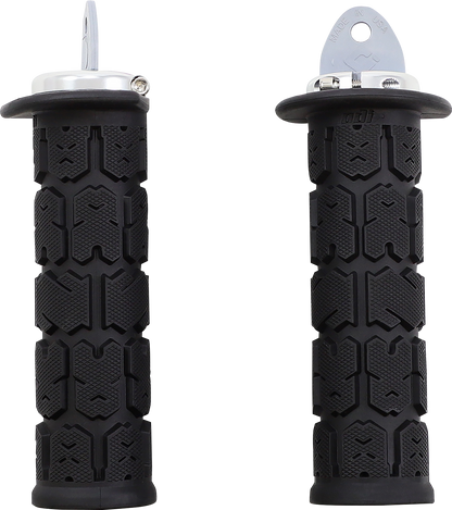 ODI Rogue ATV/PWC Grips - Black/Silver J33RGB-S