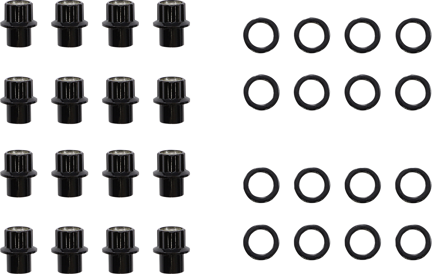 MOOSE OFFROAD Lug Nuts - Carbon Fiber Wheel - Steel - 12 mm x 1.25" - 16 Pack LNBOET12125ASKT
