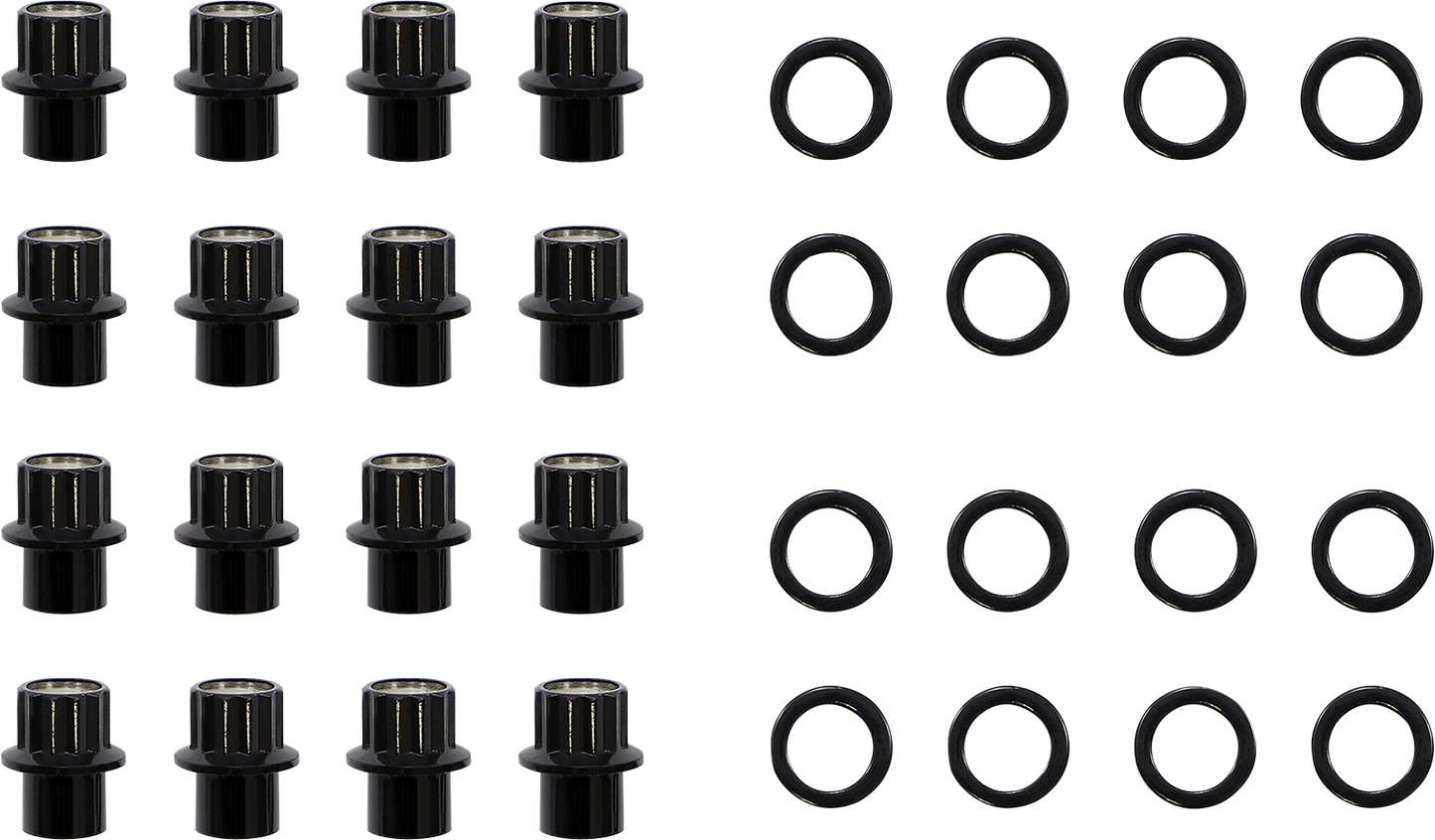 MOOSE OFFROAD Lug Nuts - Carbon Fiber Wheel - Steel - 12 mm x 1.50" - 16 Pack LNBOET1215ASTKT