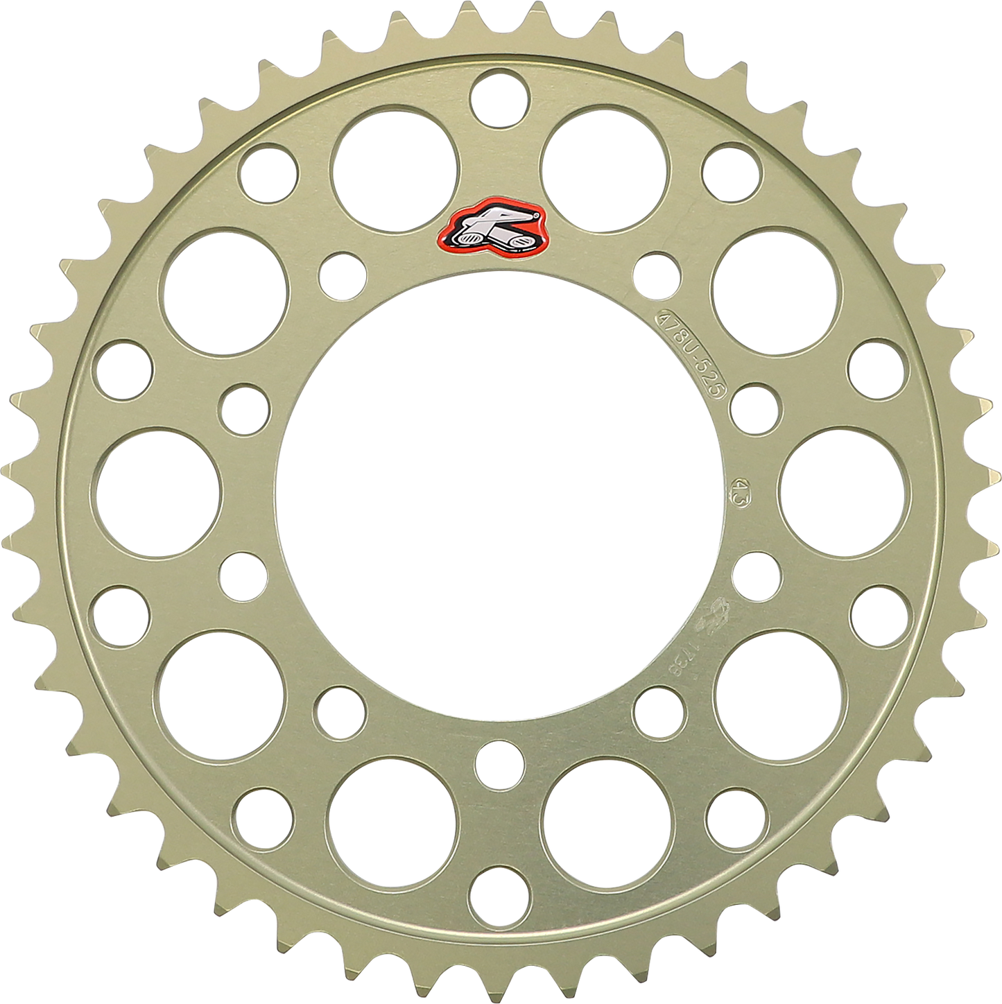 RENTHAL Rear Sprocket - Aluminum - 43 Tooth - Aprilia 478U-525-43P-HA