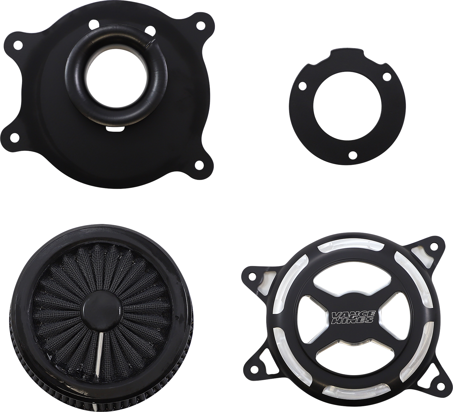 VANCE & HINES VO2 X Air Intake Kit - Black Contrast 42343