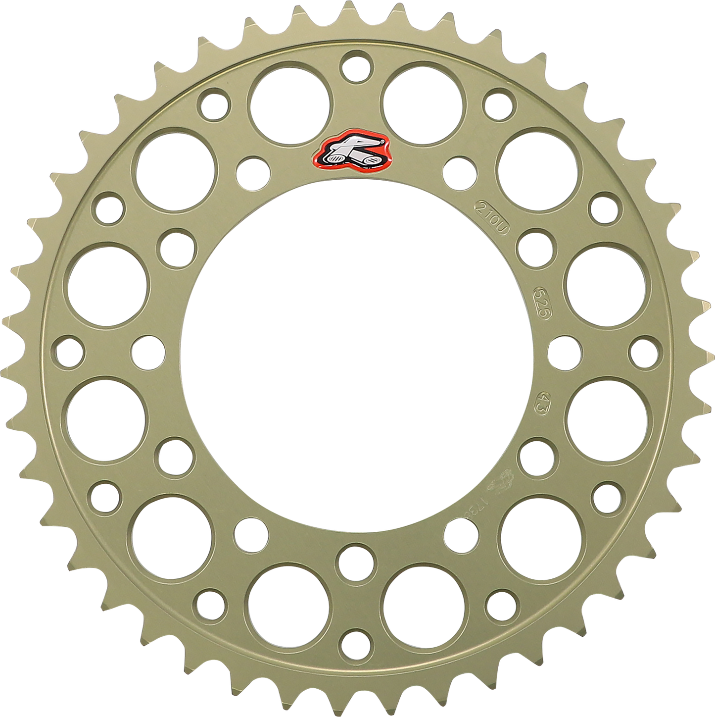 RENTHAL Rear Sprocket - Aluminum - 43 Tooth - Suzuki/Yamaha 210U-525-43P-HA