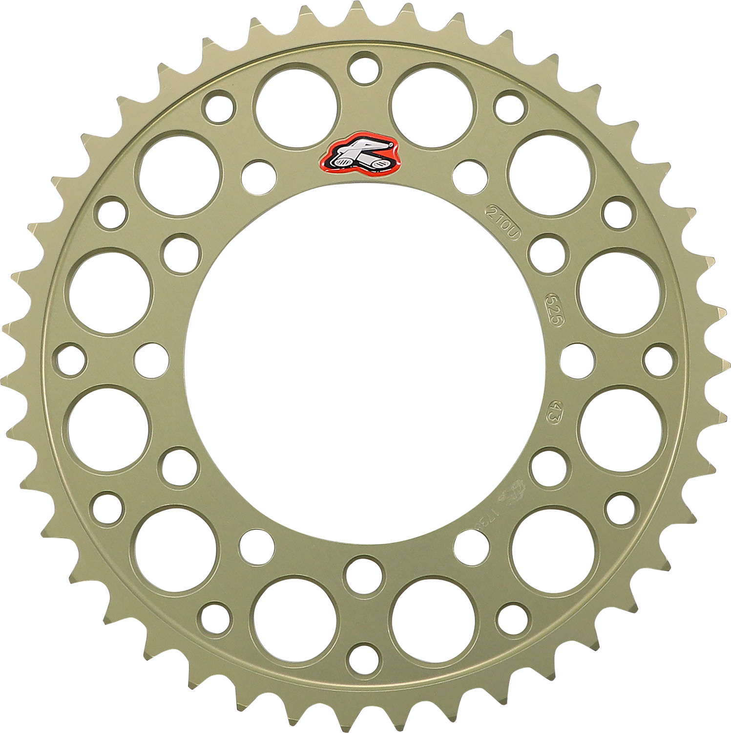RENTHAL Rear Sprocket - Aluminum - 43 Tooth - Suzuki/Yamaha 210U-525-43P-HA