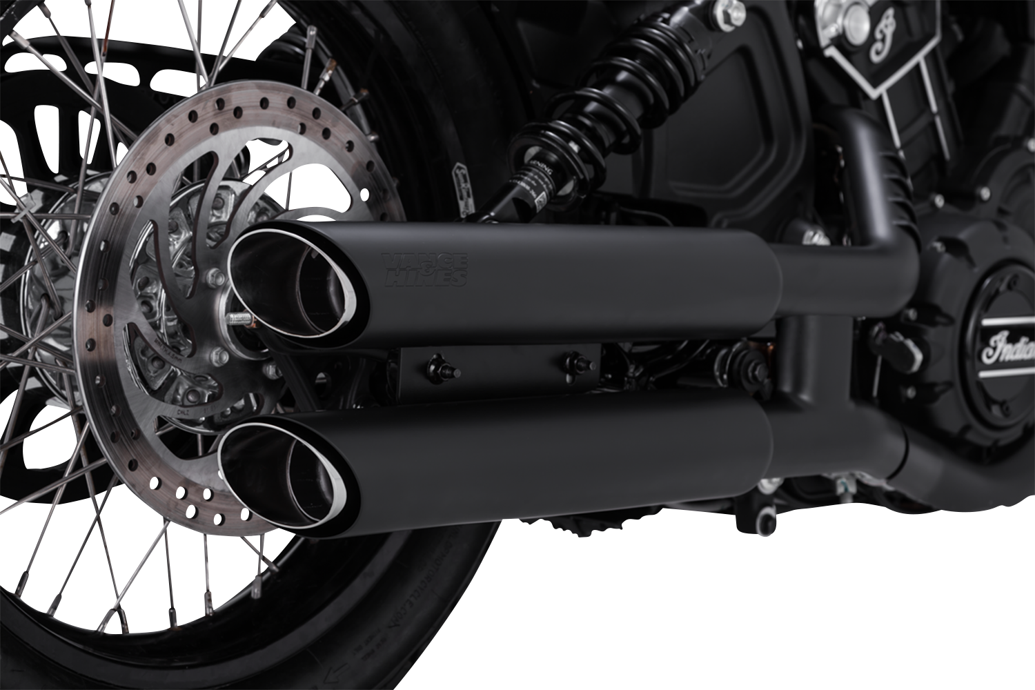 VANCE & HINES 3" Twin Slash Slip-On Mufflers - Black 48323