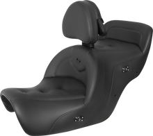 SADDLEMEN RoadSofa™ Seat - with Backrest - Pillow Top - Black - Heated - GL1500 '88-'00 H88-07-181BRHCT