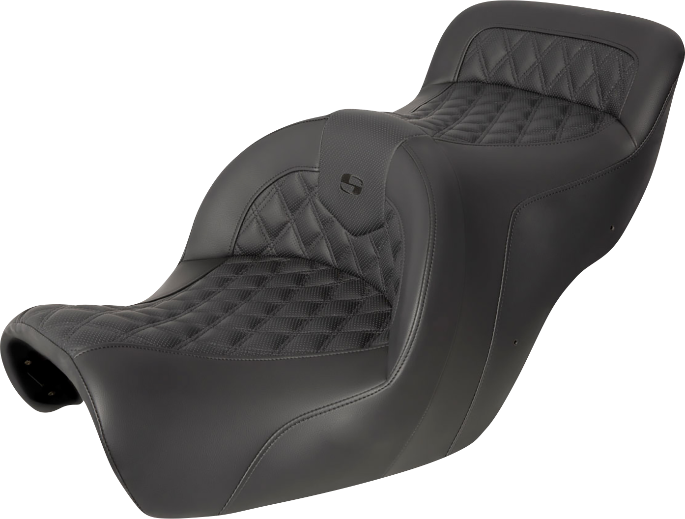 SADDLEMEN Roadsofa™ Seat - without Backrest - Lattice Stitch - Black - GL1500 '88-'00 H88-07-182