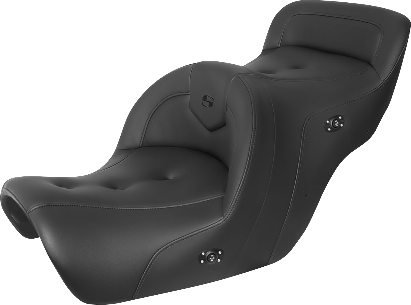 SADDLEMEN RoadSofa™ Seat - without Backrest - Pillow Top - Black - Heated - GL1500 '88-'00 H88-07-181HCT