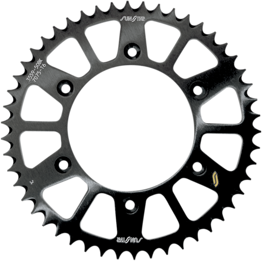 SUNSTAR SPROCKETS Rear Sprocket - 48 Tooth - Honda - Works/Black 5-355948BK