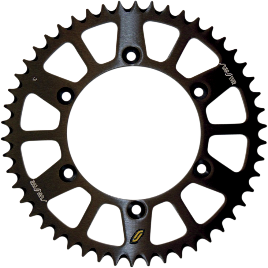 SUNSTAR SPROCKETS Rear Sprocket - 51 Tooth - Honda/Yamaha - Works/Black 5-359251BK