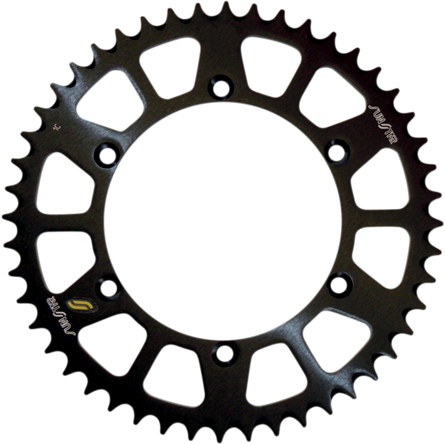 SUNSTAR SPROCKETS Rear Sprocket - 49 Tooth - Kawasaki/Suzuki - Works/Black 5-361949BK
