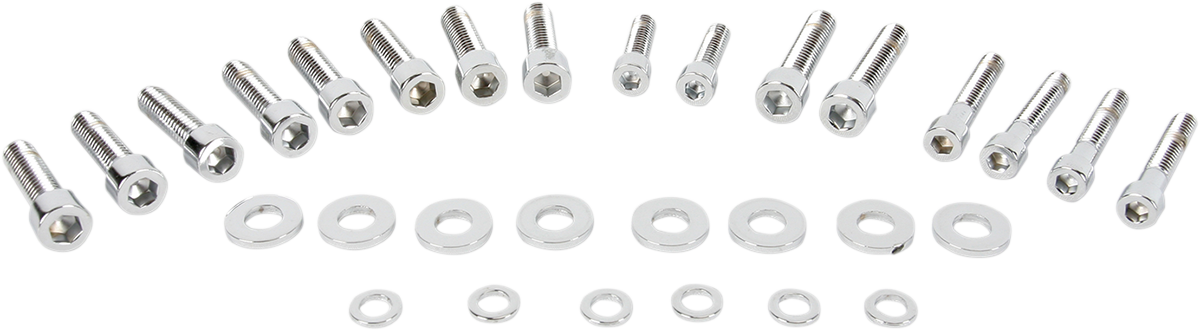 GARDNER-WESTCOTT Bolt Kit - Transmission Side Cover - Socket-Head - Chrome P-10-12-07