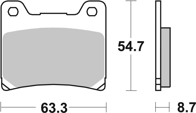 Brembo OE 93-93 Yamaha XJR R 400cc Brake Pad - Rear