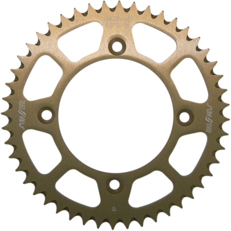 SUNSTAR SPROCKETS Rear Sprocket - 47 Tooth - Suzuki/Yamaha - Works/Gold 5-242947
