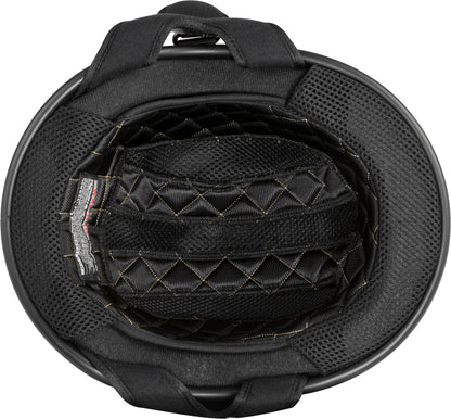 .357 Solid Half Helmet Matte Black Sm