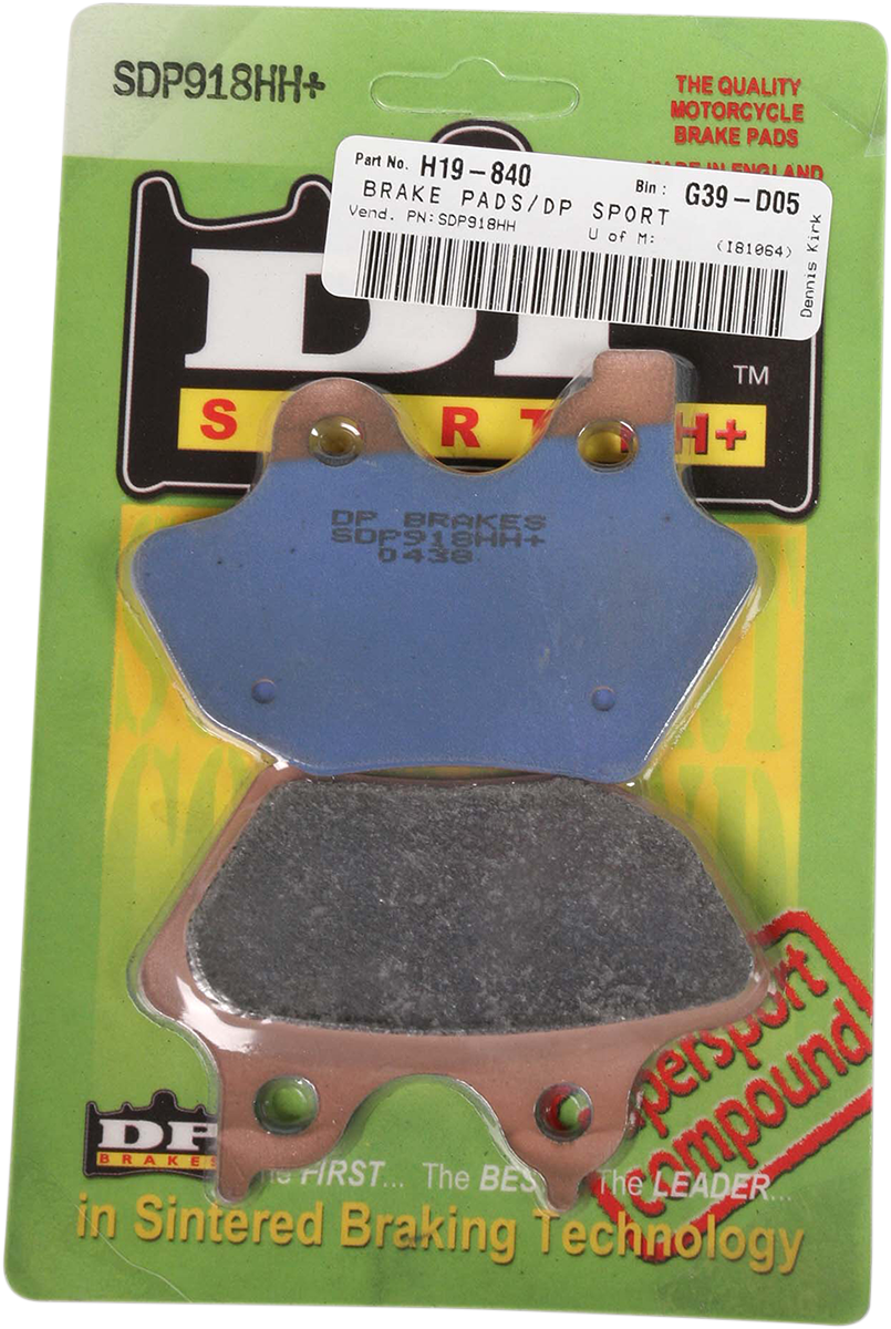 DP BRAKES Sintered Metal Brake Pads - Harley-Davidson SDP918HH