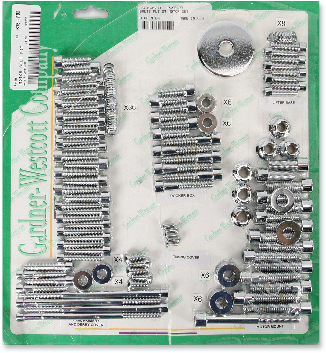 GARDNER-WESTCOTT Bolt Kit - Motor Set - Socket-Head - FLHT P-96-77