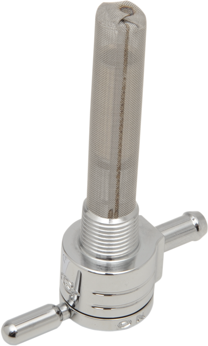 GOLAN PRODUCTS "Click-Slick" Fuel Petcock - Straight - Chrome - 3/8" NPT 75-516S-CS