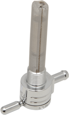 GOLAN PRODUCTS "Click-Slick" Fuel Petcock - Straight - Chrome - 3/8" NPT 75-516S-CS