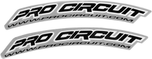 PRO CIRCUIT Front Fender Decal - .Com - Black DC0005