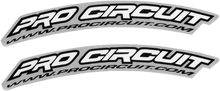 PRO CIRCUIT Front Fender Decal - .Com - White DC0010