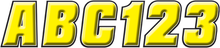 HARDLINE Sticker Kit - 2" - Yellow/Black YEBLK500
