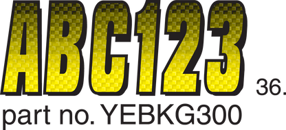 HARDLINE I.D. Sticker Kit - 300 Series - Yellow Gradation YEBKG300