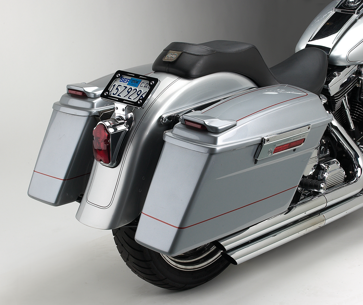 CYCLE VISIONS Saddlebag Mounts - Black - FLST '00-'07 CV-7200A