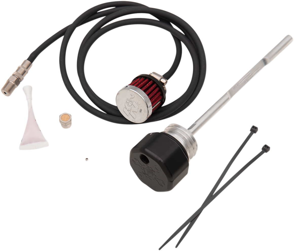 FEULING PARTS Vented Dipstick - Black - M8 Touring/Trike 3088