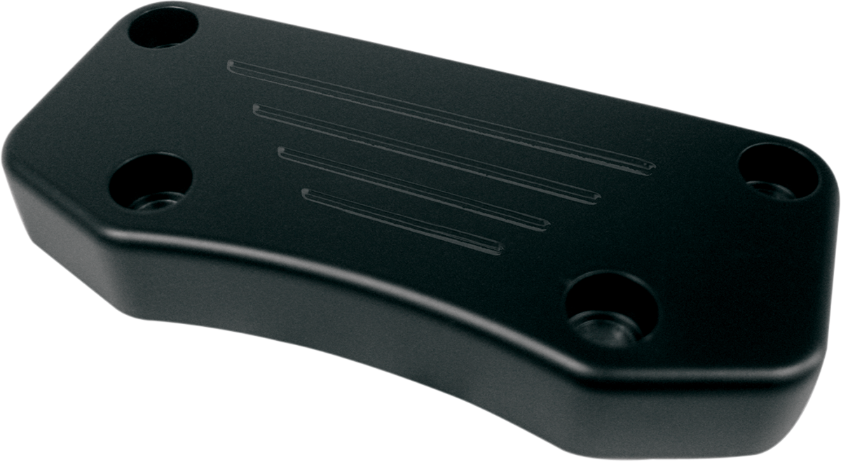 WILD 1 Billet Aluminum Top Handlebar Clamp - Ball-Milled - Black WO506B