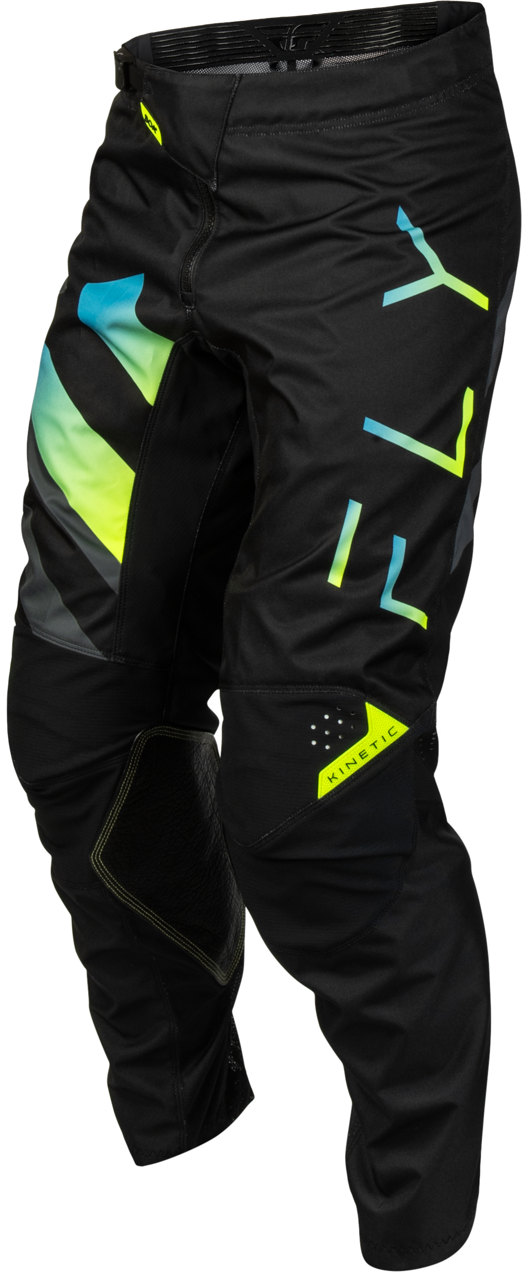 Kinetic Volt Pants Black/Grey/Teal/Yellow Sz 40