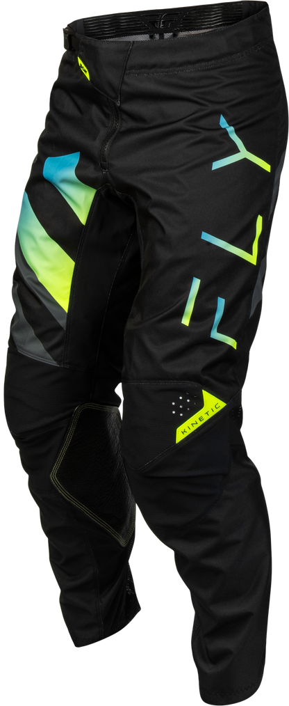 Kinetic Volt Pants Black/Grey/Teal/Yellow Sz 40