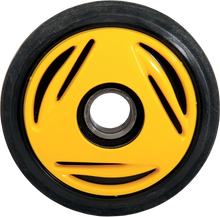 PARTS UNLIMITED Idler Wheel with Bearing 6205-2RS - Yellow - Group 11 - 135 mm OD x 1" ID R0135F-2 401A