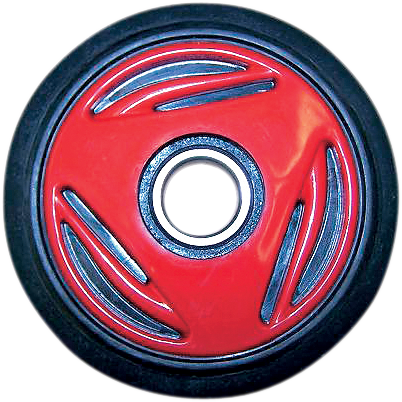 PARTS UNLIMITED Idler Wheel with Bearing 6205-2RS - Red - Group 10 - 165 mm OD x 1" ID R0165G-2 105A